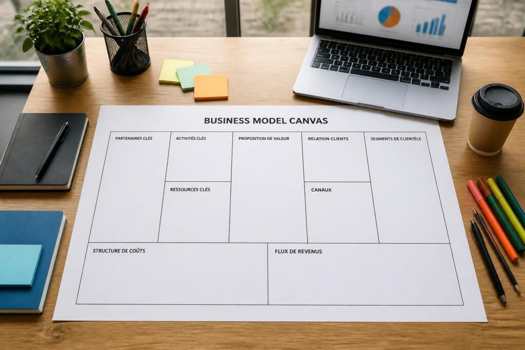 découvrez le business model canvas en français, une version à remplir pour structurer efficacement votre projet d'entreprise et visualiser votre modèle économique facilement.
