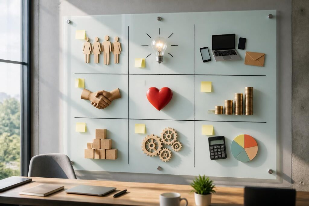 découvrez le business model canvas et comprenez en détail les 9 blocs essentiels pour structurer et développer votre modèle d'affaires avec succès.
